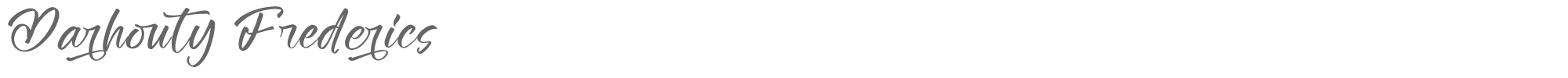 Sample characters Darhouty Frederics Font